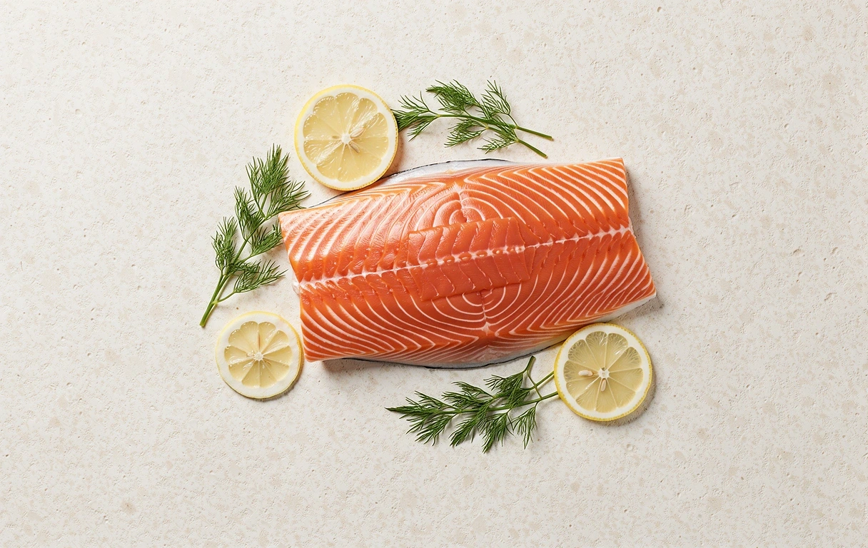 Fresh salmon preparation